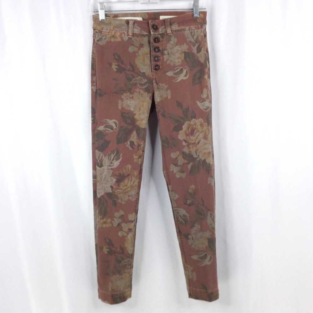 Pilcro and‎ the Letter Press Womens Jeans Size 25 High Rise Slim Vintage Floral